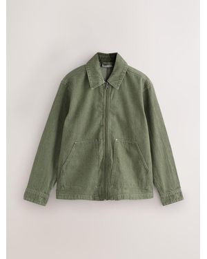 Next Edit Zip Through Jacket - Green