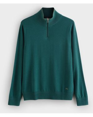 Paul Smith Regular-Fit Quarter Zip Sweater - Green