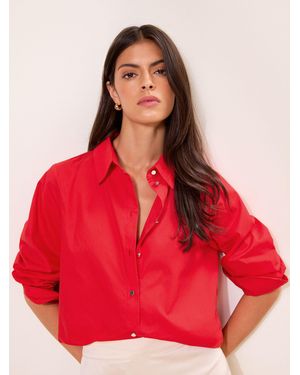 Lipsy Popeline-Hemd - Rot