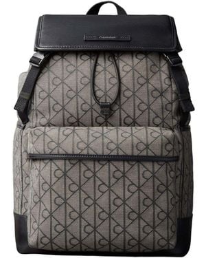 Calvin Klein Water Repellent Logo Jacquard Backpack - Black