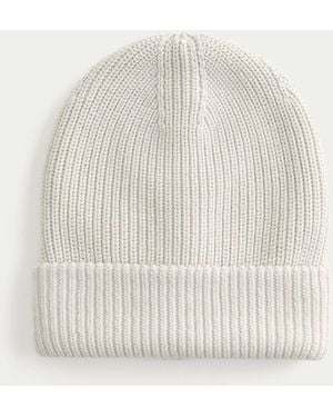 Hollister Core Knitted Beanie - White