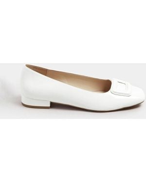 Long Tall Sally Square Toe Patent Shoes - Natural