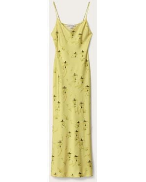 AllSaints Floral Print Bryony Maxi Dress - Metallic