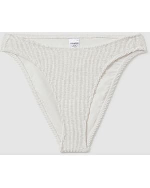 GOOD AMERICAN Cloud Always Fits Textured Bikini Bottoms - White