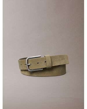 Calvin Klein Woven Metal Buckle Belt - Green