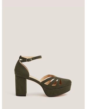 Monsoon Iris Cutwork Platform Heels - Natural