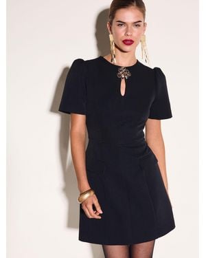 Friends Like These Brooch Mini Dress - Black