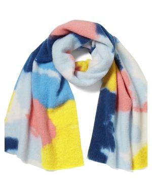TOG24 Chrissy Woven Multi Color Print Scarf - Blue