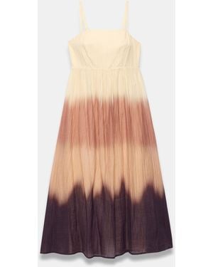 Mint Velvet Ombre Crinkle Maxi Dress - White