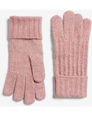 Lipsy Shimmer Ribbed Knitted Gloves - Pink