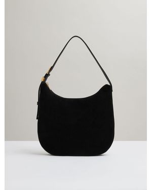 Reiss Marianna Schultertasche Aus Leder Und Wildledereinheitsgröße - Schwarz