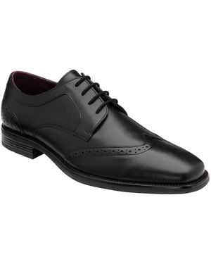 Lotus Wide Fit Leather Lace Up Brogues - Black