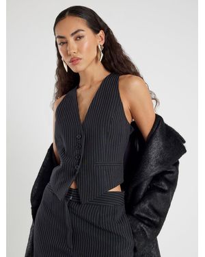 River Island Pinstripe Waistcoat - Black