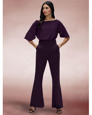 Hot Squash Drop Shoulder Jumpsuit - Purple