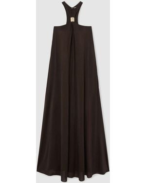 ATELIER Jersey Hardware-Detail Maxi Dress - Brown
