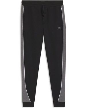 BOSS Constrast Stripe Logo Joggers - Black