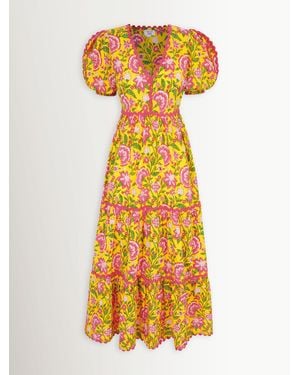 Pink City Prints Jolie Dress - Yellow