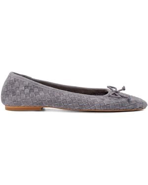 Dune Ballerina-Schuhe Aus Gewebtem Leder - Weiß