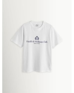 SPORTY&RICH Sporty & Rich H & W Crest T-Shirt - White