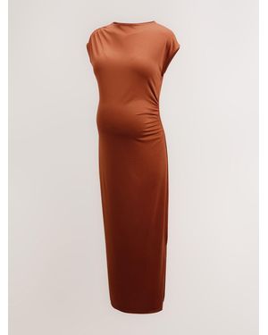 Next Maternity Short Sleeve Dress - Brown