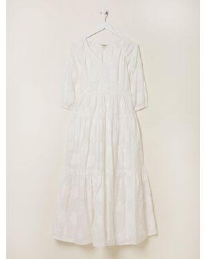 FatFace Fatface Kelly Jacquard Maxi Dress - Natural