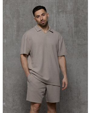 Kem Collection Textured Regular Fit Polo Shirt - Gray