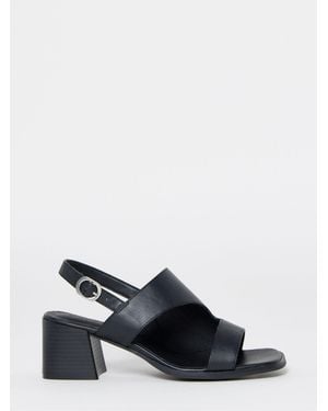 Simply Be Wide Fit Cut Out Stacked Heel Sandals - White