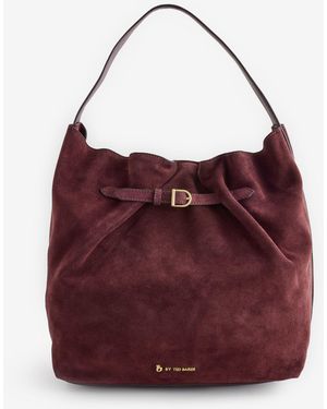 Ted Baker Suede Slouch Bucket Bag - Purple