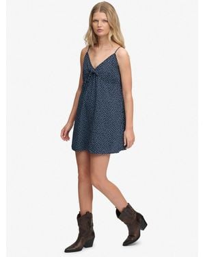 Superdry Textured Woven Cami Dress - Blue