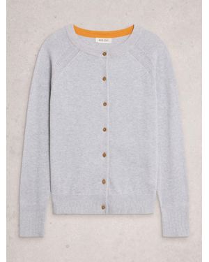 White Stuff Lulu Cotton Cardigan - Gray