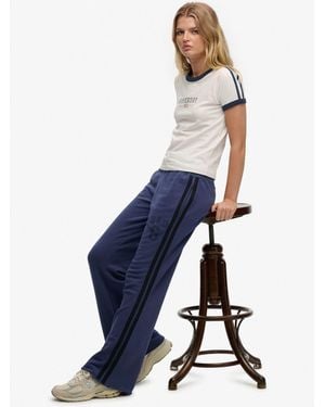 Superdry Athletic Essentials Low Rise Flare Sweatpants - Blue