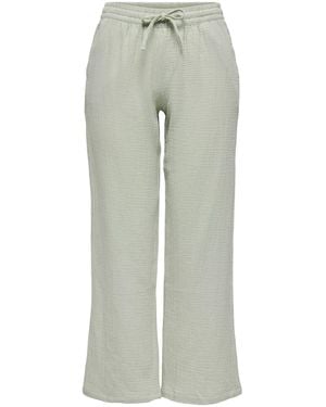 Jdy Cheesecloth Wide Leg Pants - Gray