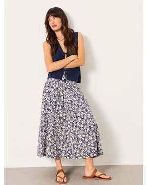 FatFace Fatface Harlow Jersey Midi Skirt - Multicolor