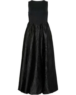 Y.A.S Y. A.S Y. A.S Jacquard Sleeveless Maxi Dress - Black