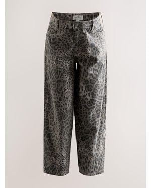 Next Maternity Barrel Denim Jeans - Gray