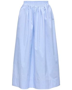 Jdy Midi And Stripe Skirt - Blue