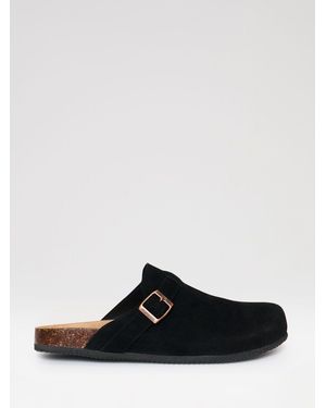 Threadbare Faux Suede Mule Sandals - Black