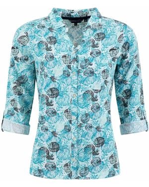 Weird Fish Syona Cheesecloth Printed Shirt - Blue