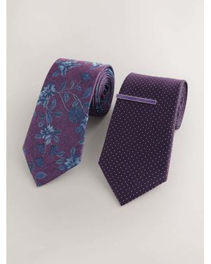 Next Pattern Ties 2 Pack - Blue