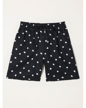FatFace Fatface Cassie 100% Linen Shorts - Black