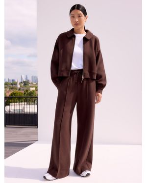 Ro & Zo Petite Wide Leg Sweatpants - Brown