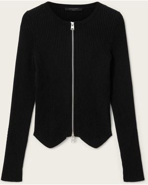 AllSaints Allsaints Cruz Zip Cardigan - Black