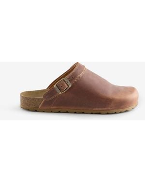 Celtic & Co. Strap Detail Clogs - Brown