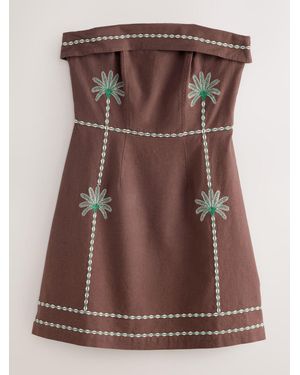 Next Bandeau Mini Dress - Brown