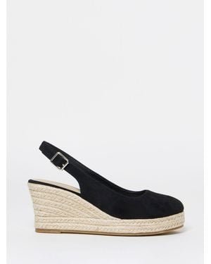 Simply Be Extra Wide Fit Espadrille Wedge Slingback Shoes - White