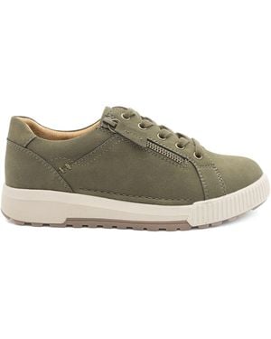 Pavers Wide Fit Dual Fasten Sneakers - Brown