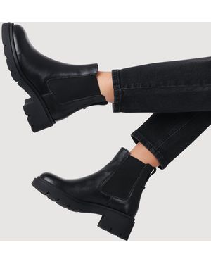 Jones Bootmaker Kaiya Chunky Leather Chelsea Boots - Black