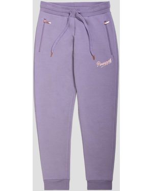 Pineapple Skinny Zip Sweatpants - Purple
