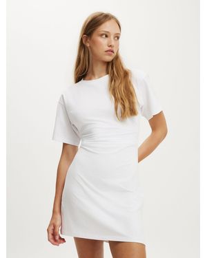 Cotton On Boxy Tuck T-Shirt Mini Dress - White