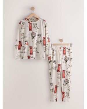 Next Oatmeal Charlie The Cockapoo Long Sleeve Pajamas - Pink